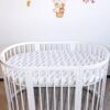 Cearceaf Premium Ranforce 5 Stele – Pene, pentru Pătuț Bebeluș (Rotund 75x75 / Oval 77x127 / 120x60)