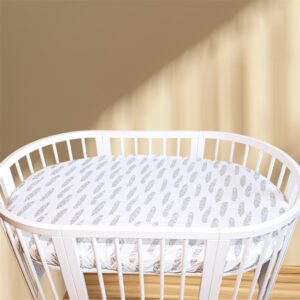 Cearceaf Premium Ranforce 5 Stele – Pene, pentru Pătuț Bebeluș (Rotund 75x75 / Oval 77x127 / 120x60)