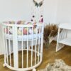 Împletitură protectoare din catifea – 3 tuburi, 230 cm,  roz pudrat alb și bej