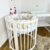 Împletitură protectoare din catifea – 3 tuburi, 230 cm, alb și galben crem