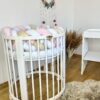 Împletitură protectoare din catifea – 3 tuburi, 230 cm, alb galben crem și roz