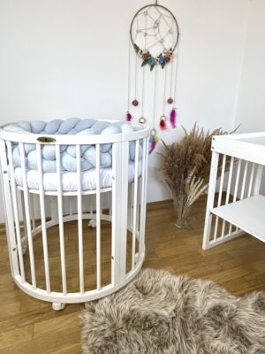 Împletitură protectoare din catifea – 3 tuburi, 230 cm, albastră