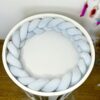 Împletitură protectoare din catifea – 3 tuburi, 230 cm, albastră