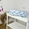 Împletitură protectoare din catifea – 3 tuburi, 230 cm, albastră