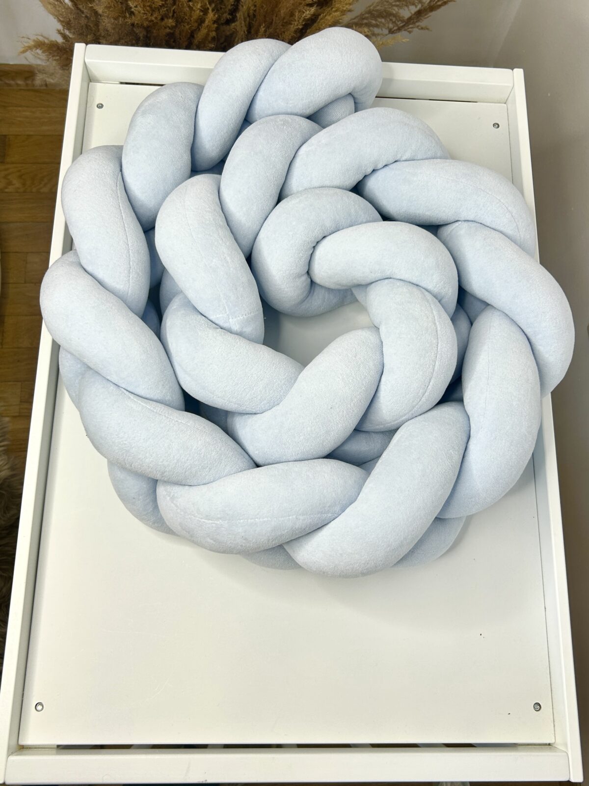 Împletitură protectoare din catifea – 3 tuburi, 230 cm, albastră