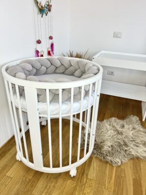 Împletitură protectoare din catifea – 3 tuburi, 230 cm, gri