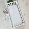 Cearceaf Premium Ranforce 5 Stele – cu buline gri, pentru Pătuț Bebeluș (Rotund 75x75 / Oval 77x127 / 120x60)