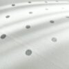 Cearceaf Premium Ranforce 5 Stele – cu buline gri, pentru Pătuț Bebeluș (Rotund 75x75 / Oval 77x127 / 120x60)