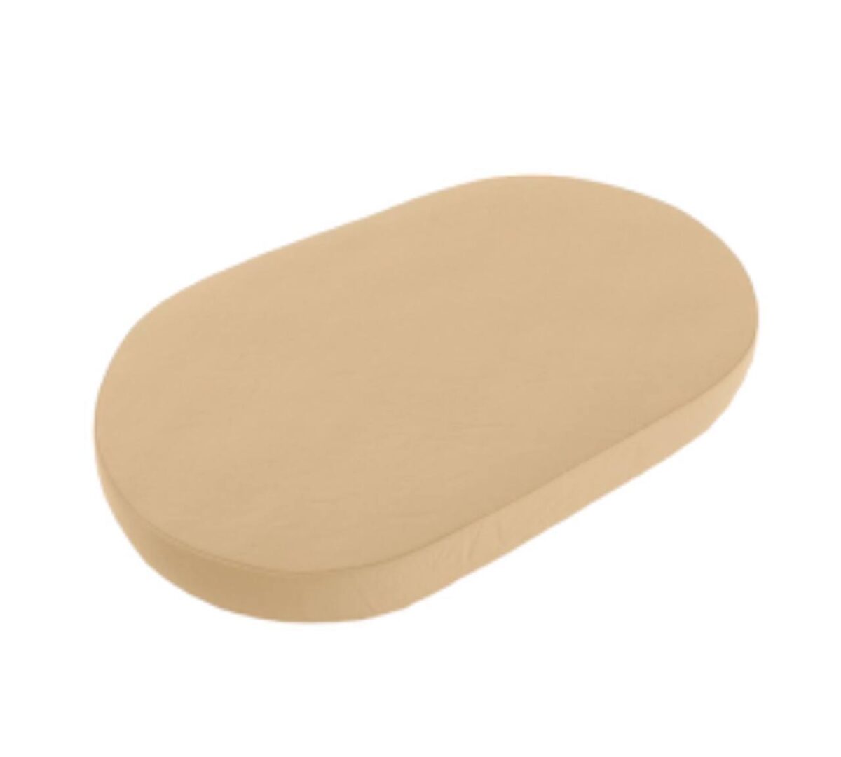 Cearceaf Premium Ranforce 5 Stele – Bej, pentru Pătuț Bebeluș (Rotund 75x75 / Oval 77x127 / 120x60)
